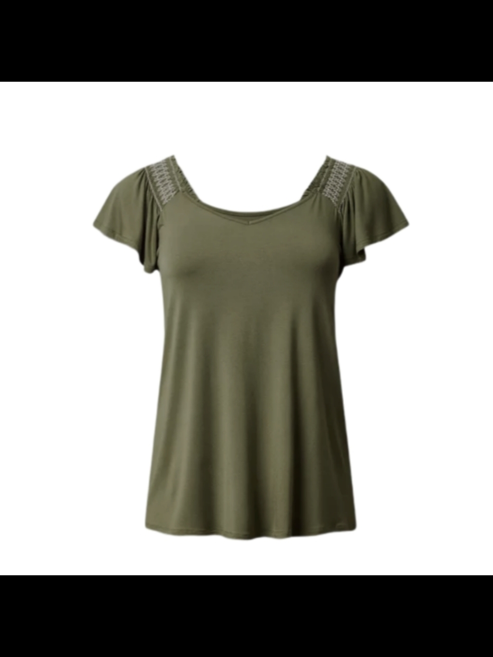 Torrid Super Soft Smocked Flutter Sleeve Top Size 0